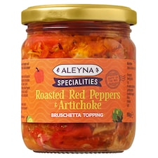 Aleyna Specialities Roasted Red Pepper and Artichoke Bruschetta Topping 190g