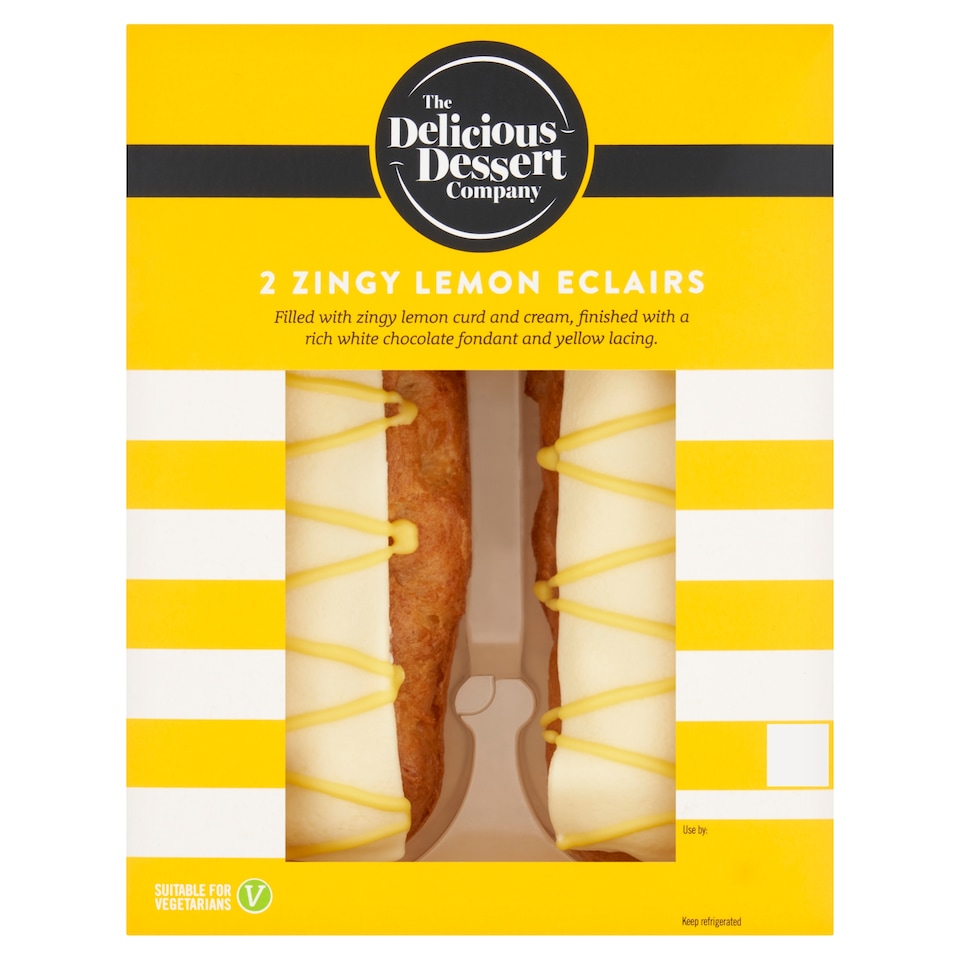 The Delicious Dessert Company Lemon Drizzle Eclairs 2 Pack