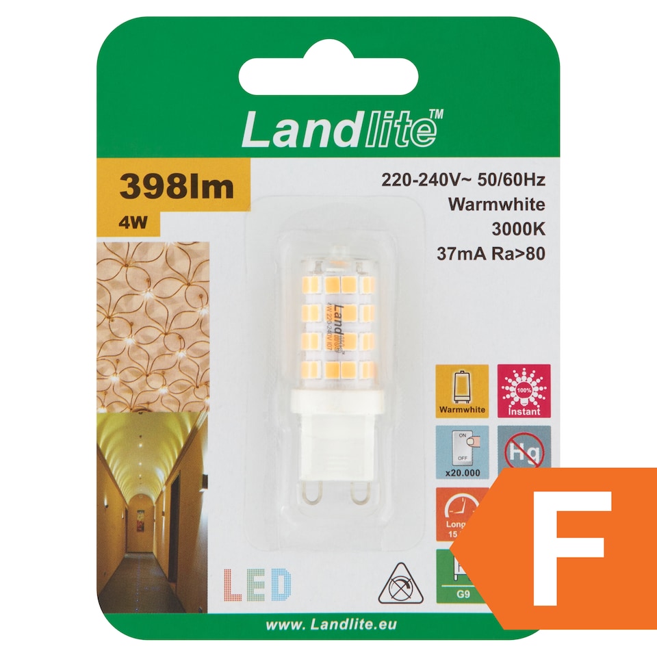 image 1 of Landlite G9 398 lm 4 W I07 3000K LED Lamp