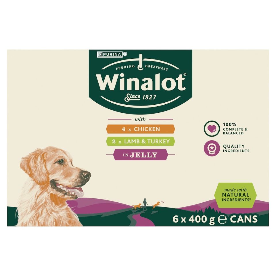 image 1 of WINALOT® Classics Meat in Jelly Wet Dog Food 6x400g