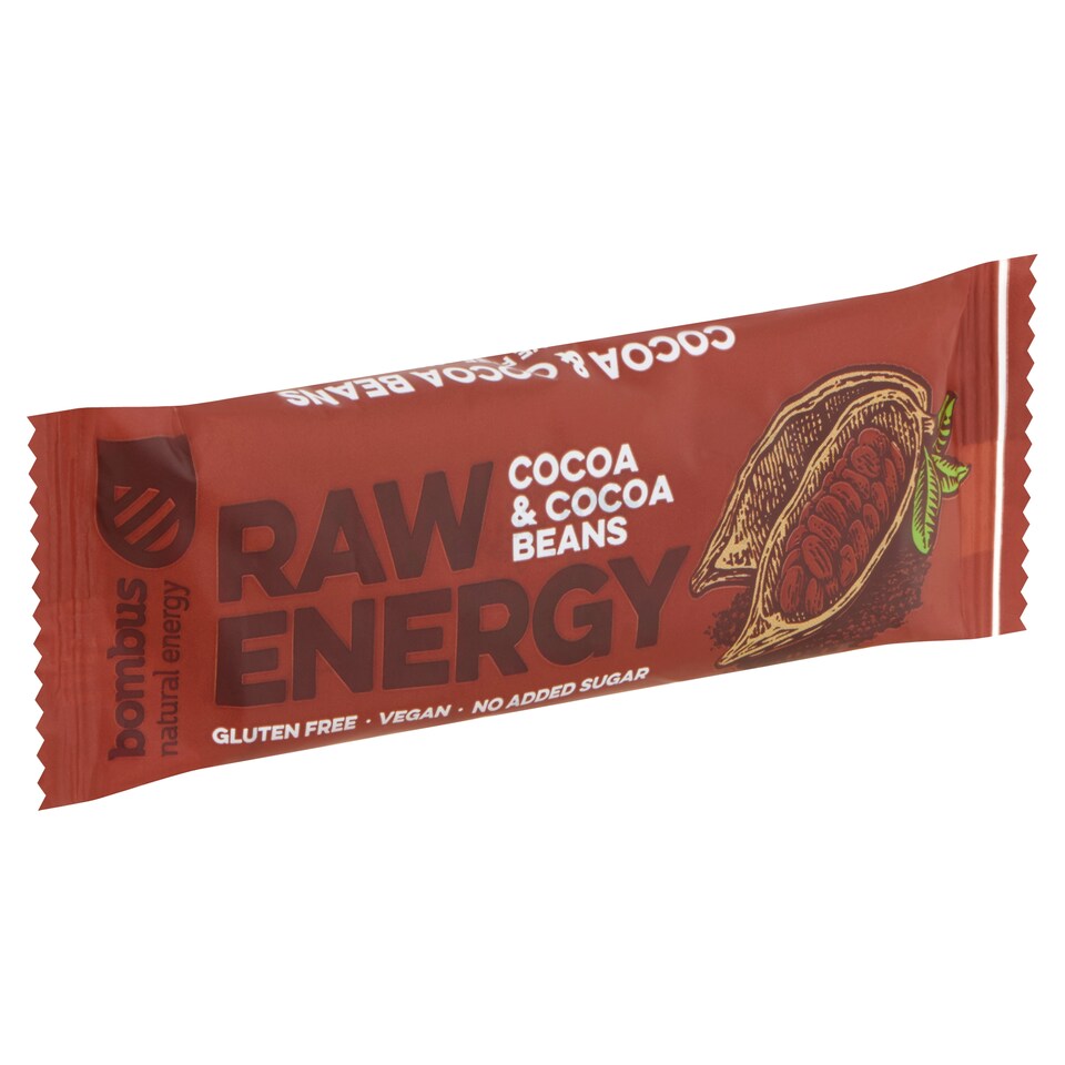 image 1 of bombus Raw Energy Cocoa & Cocoa Beans Fruit Bar 50 g