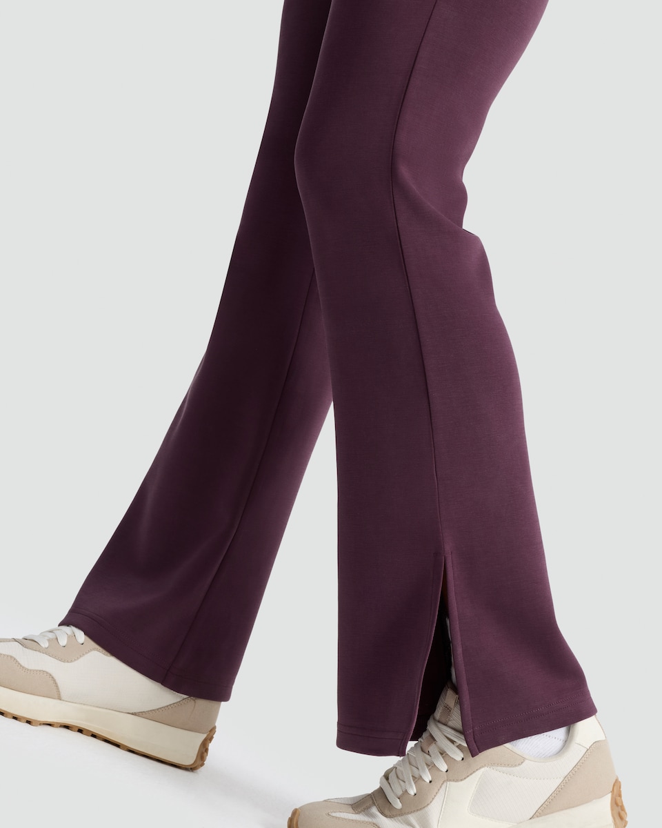 image 1 of Rise by Zara McDermott Flared Pull On Pyjama Trousers in Purple
