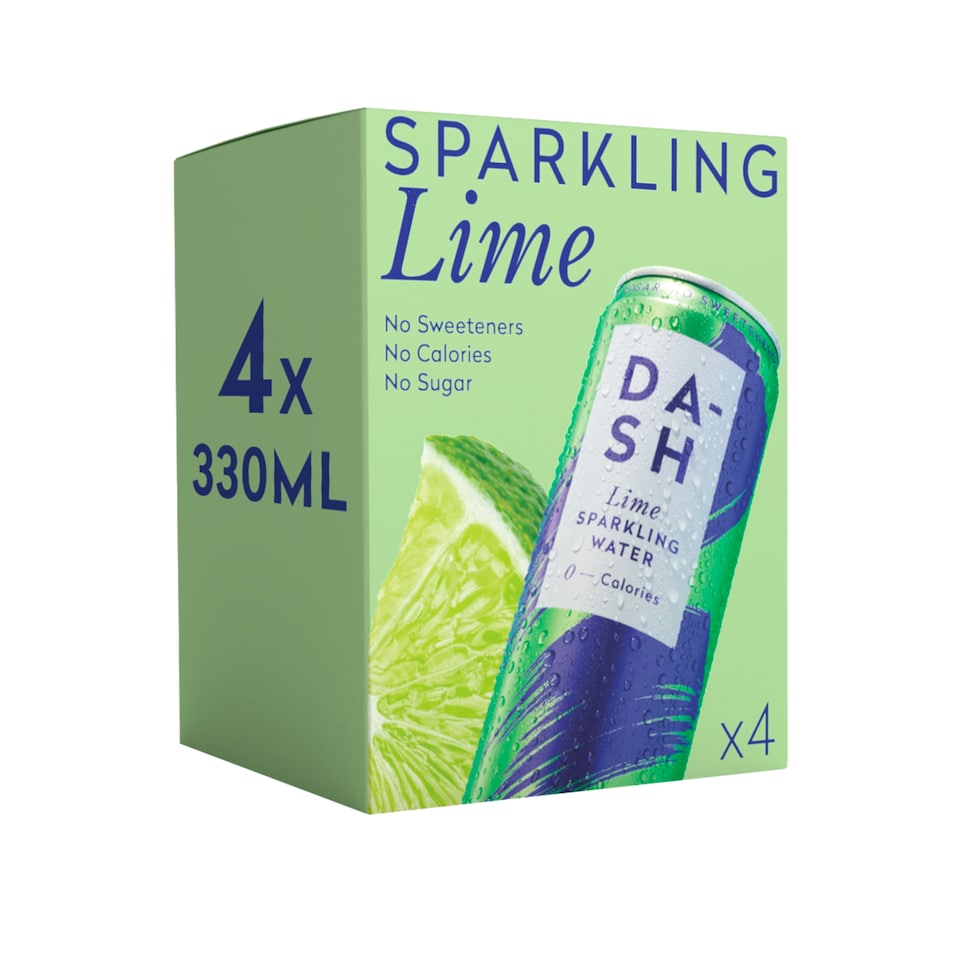 image 1 of Dash Lime Sparkling Water 4 x 330ml