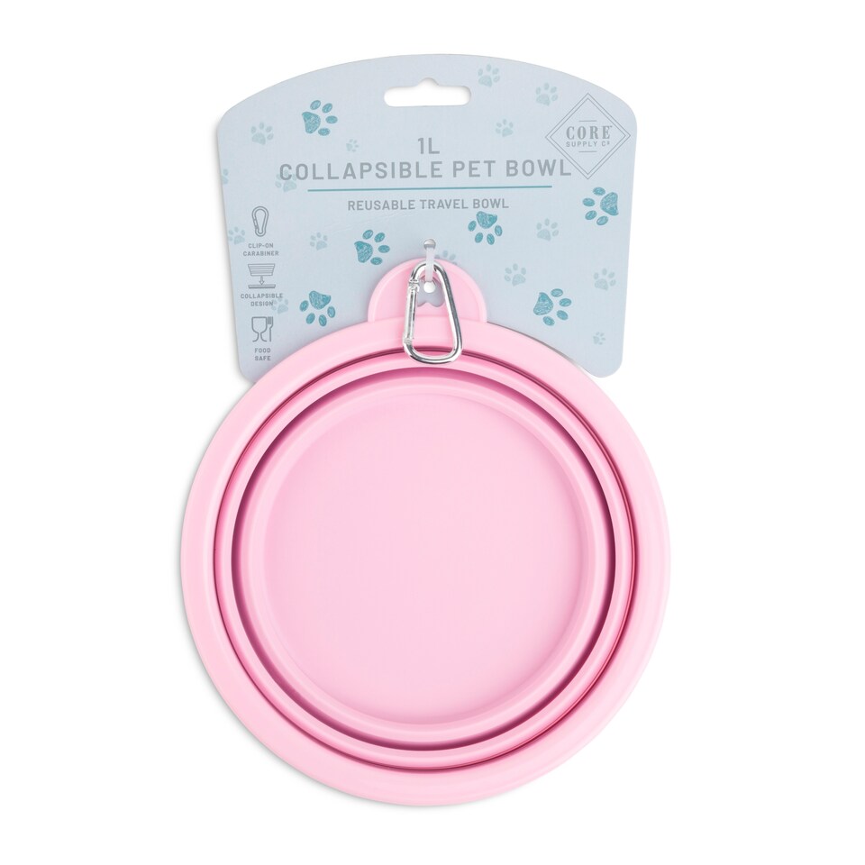 image 1 of Core Supply Collapsible Pet Bowl 1L Assorted