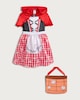 image 4 of Little Red Riding Hood 2-Piece Fancy Dress Costume with Bag in Red