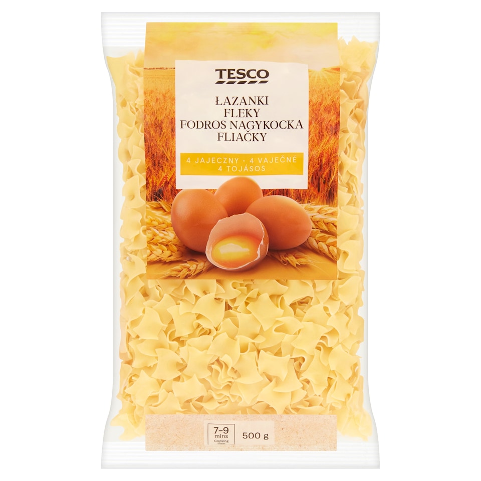 Tesco fodros nagykocka 4 tojásos száraztészta 500 g