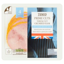 Tesco British Pork Thick Cut Crumbed Ham 125G