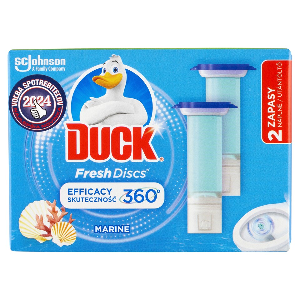 image 1 of Duck Fresh Discs Toilet Cleaner Marine Refill 2 x 36 ml (72 ml)