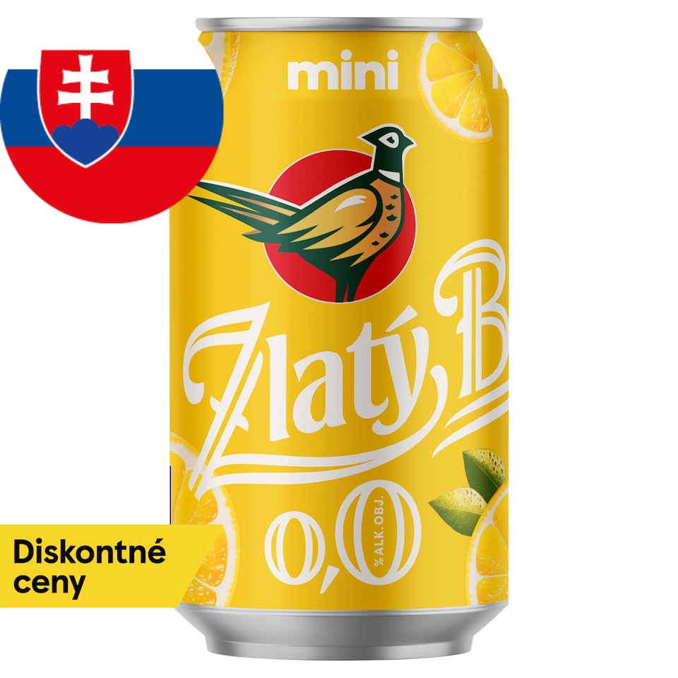 Zlatý Bažant Radler 0.0% Lemon 330 ml