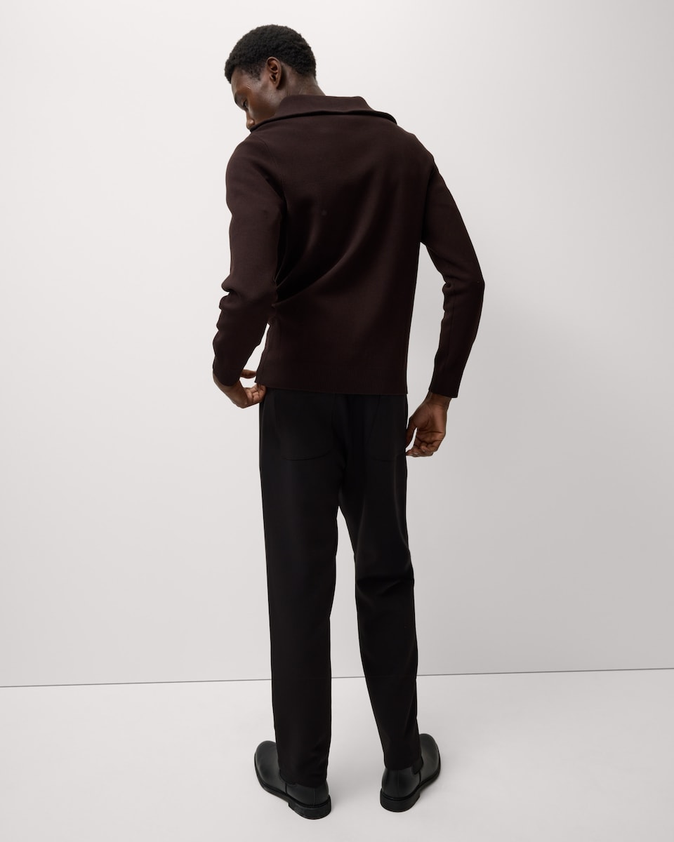image 1 of F&F Funnel Neck Half Zip Jumper in Brown