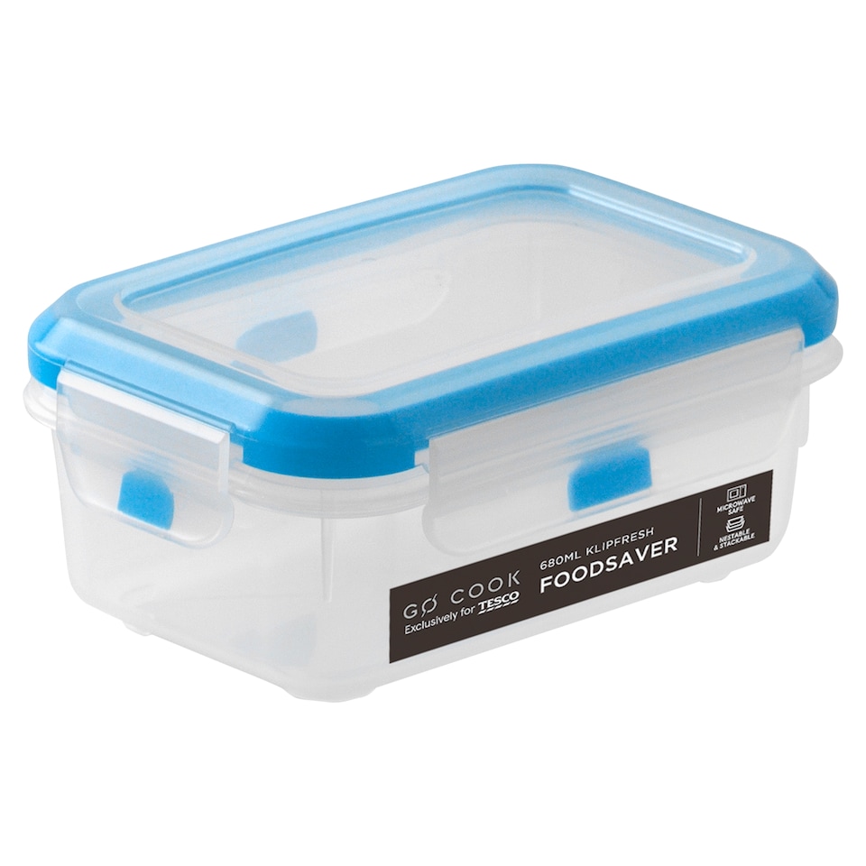 image 1 of Go Cook Klipfresh Rectangle Food Storage 680ml