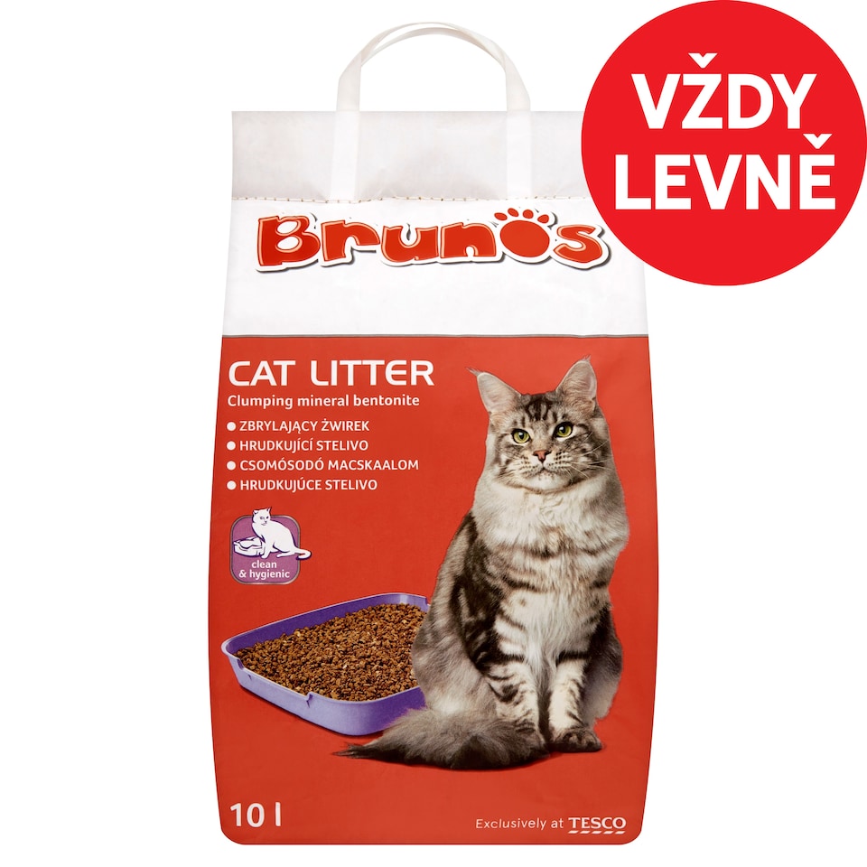 Brunos Hrudkující stelivo pro kočky 10l