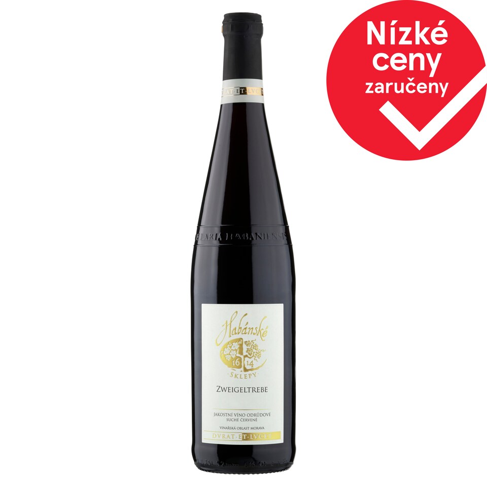 Habánské Sklepy Zweigeltrebe jakostní víno odrůdové suché červené 0,75l