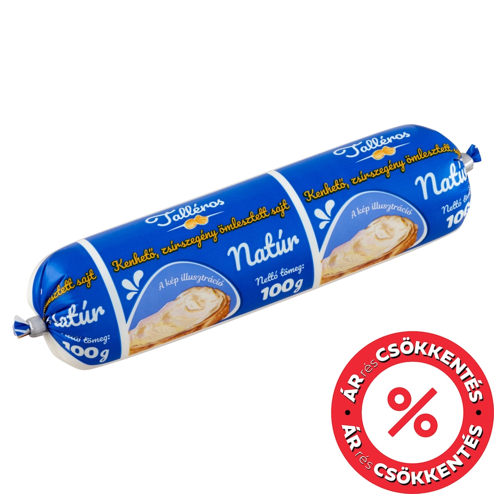 Talléros natúr, kenhető, zsírszegény ömlesztett sajt 100 g