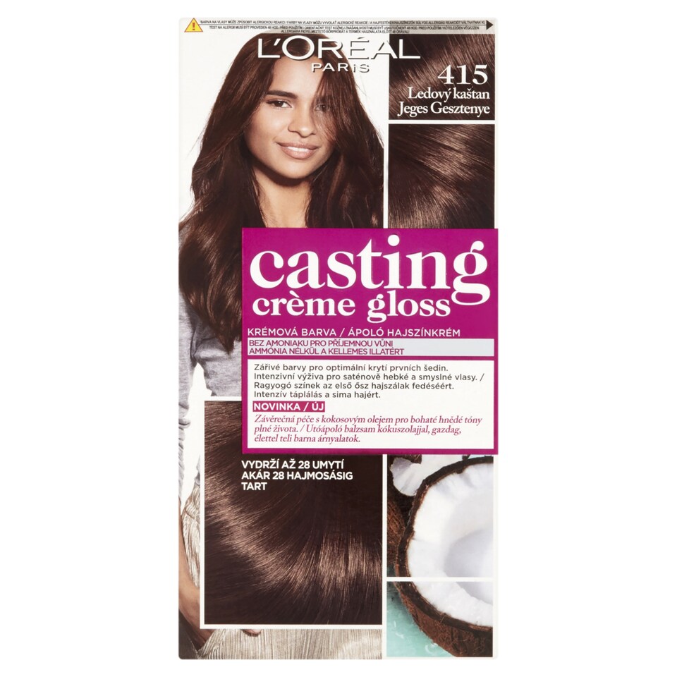 ĽOréal Paris Casting Creme Gloss Semi-permanent Color 415 Iced Brown 48 +72 +60 ml