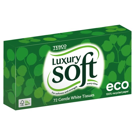 Tesco Eco Luxury Tissues 72 Sheets Tesco Groceries