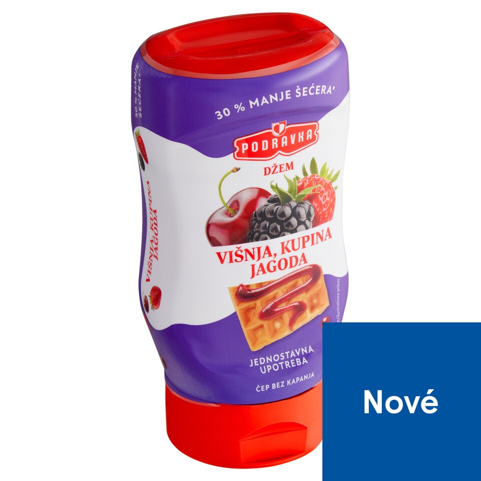 Podravka Džem višeň, ostružina, jahoda 330g