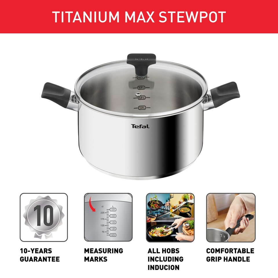 image 1 of Tefal Titanium Max Stewpot 24Cm