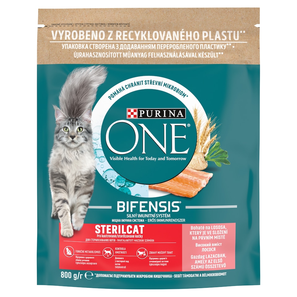Purina One Sterilcat Complete Pet Food for Adult Cats with Salmon 800 g