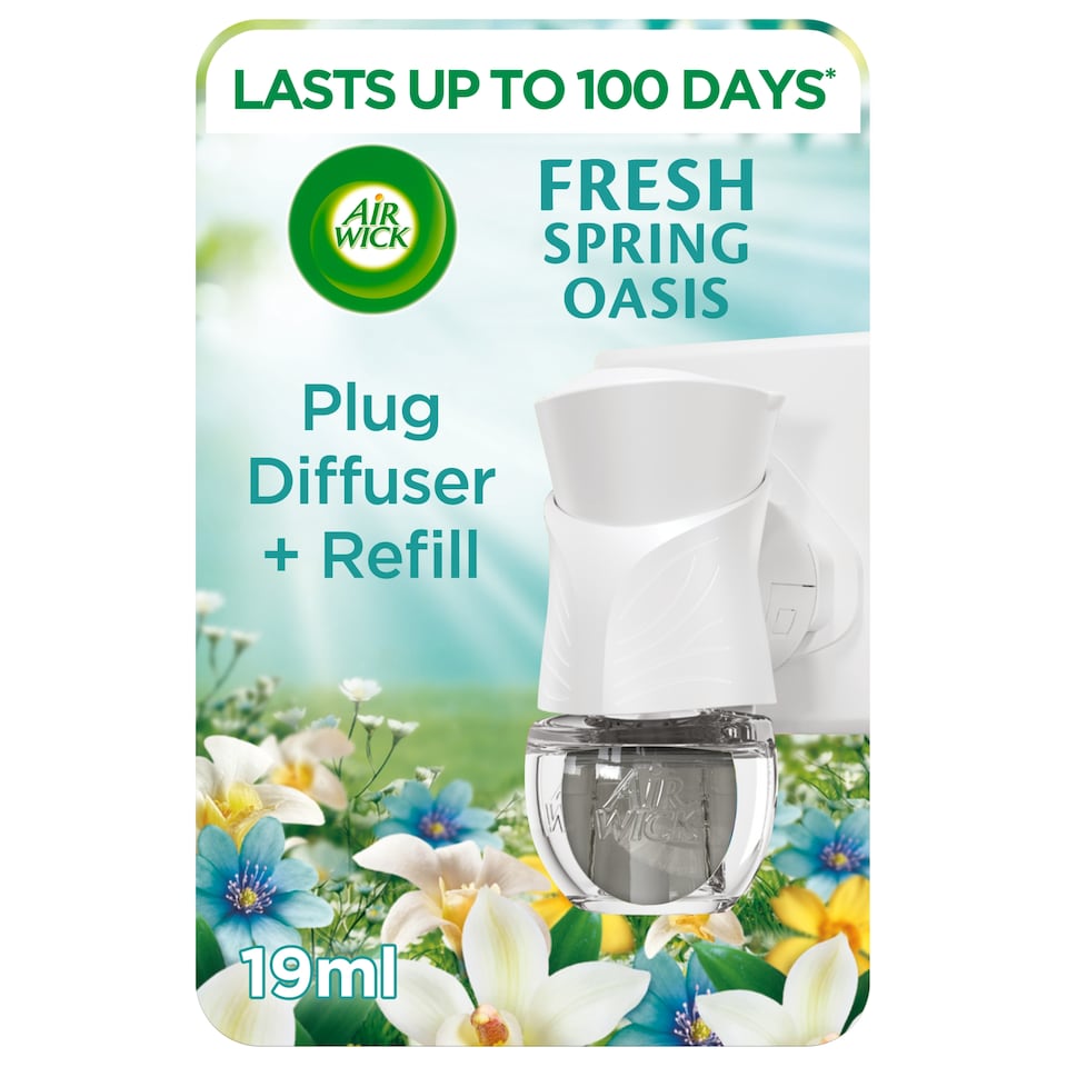 Air Wick Air Freshener Plug In Kit Fresh Spring Oasis 19ml