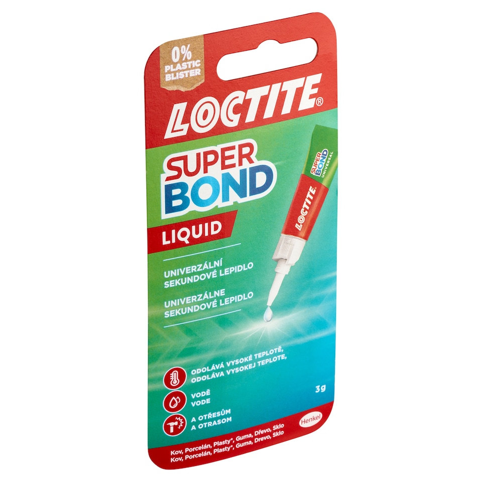Obrázek 1 pro produkt Loctite Super Bond Liquid univerzální sekundové lepidlo 3g