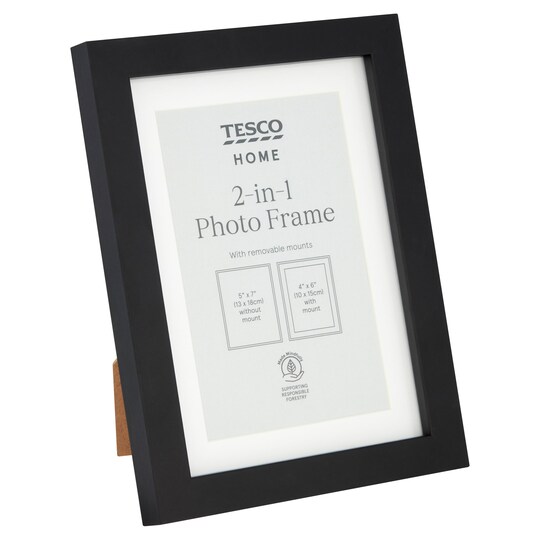 Tesco Photo Frame 2 In 1 Black Tesco Groceries