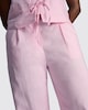 image 2 of The F&F Edit Linen Rich High Waist Wide Leg Trousers in Pink