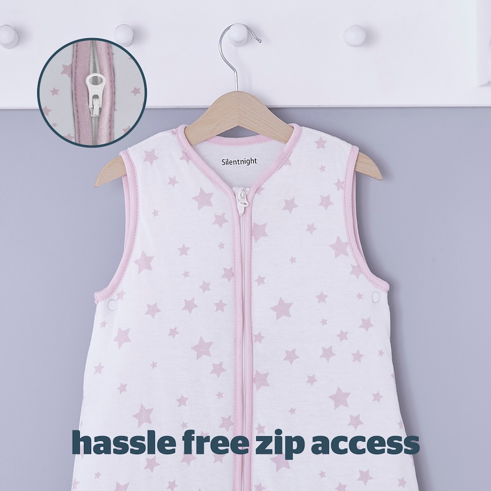 image 1 of Silent Night Sleeping Bag 2.5 Pink 6-18Mths