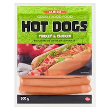 Tahira Chicken Smoked Sausages Hot Dogs 500G