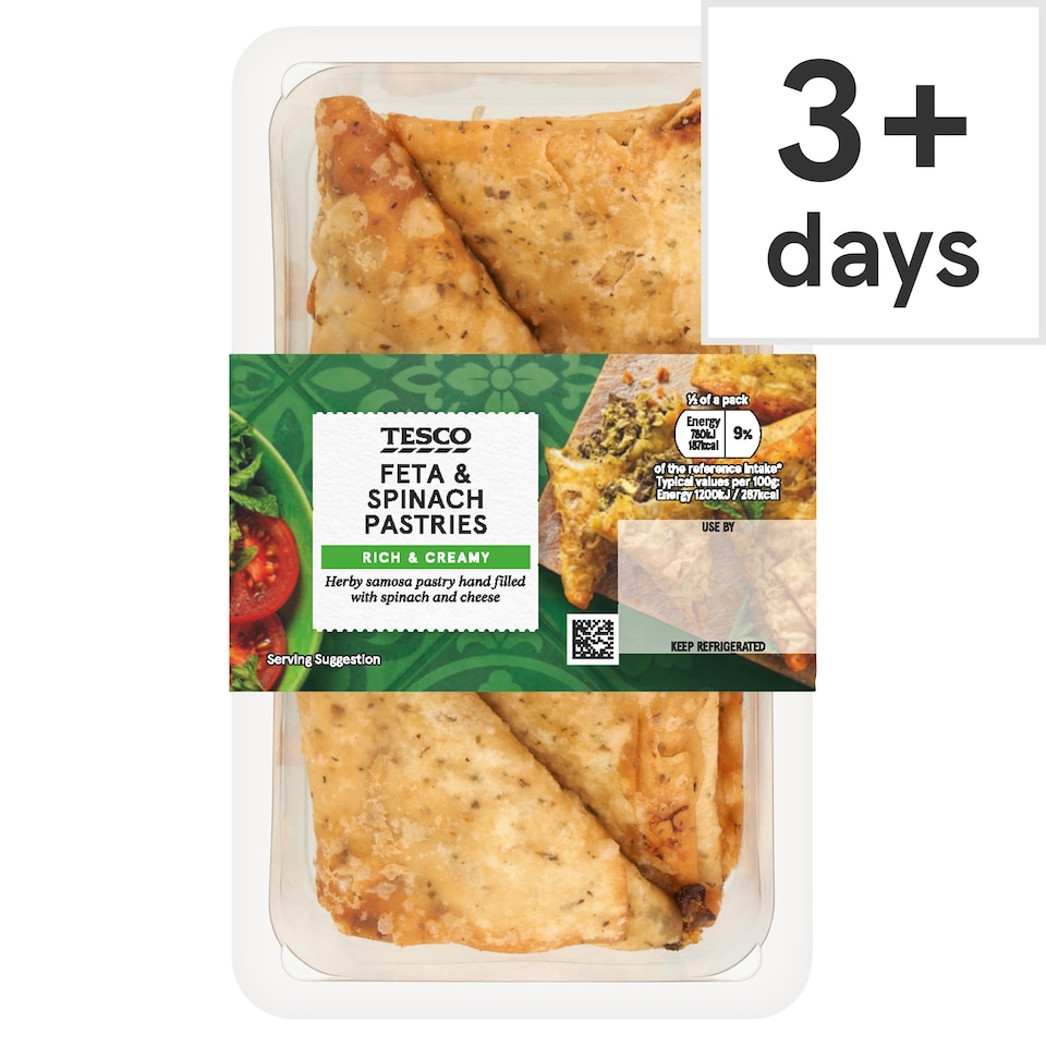 Tesco Feta & Spinach Pastries 130g
