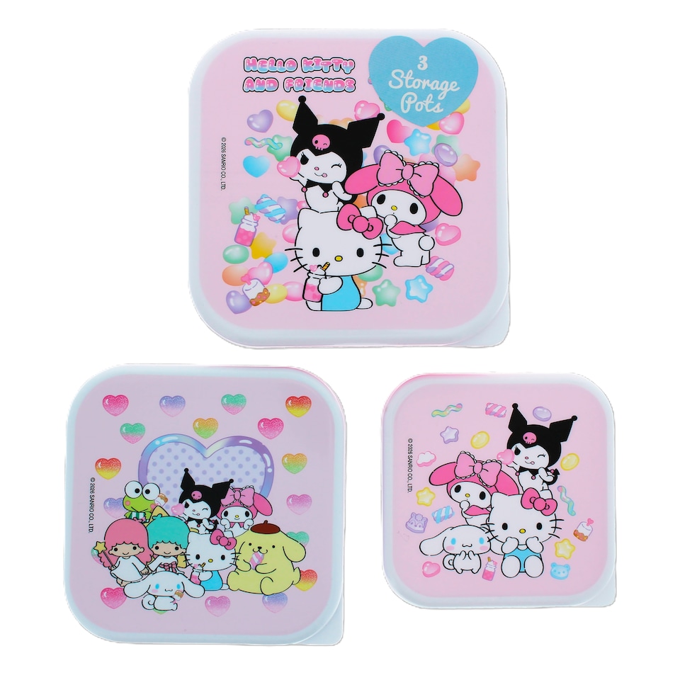Hello Kitty and Friends Lunch Snack Box Set of 3