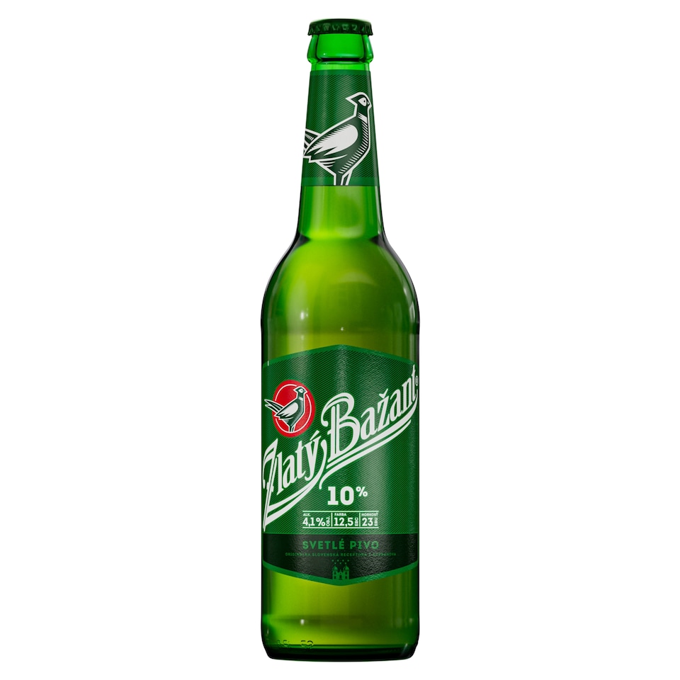 Zlatý Bažant 10% svetlé výčapné pivo fľaša 500 ml
