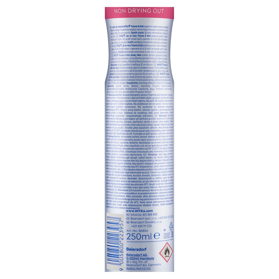 Obrázek 1 pro produkt Nivea Volume & Hold Lak na vlasy 250ml