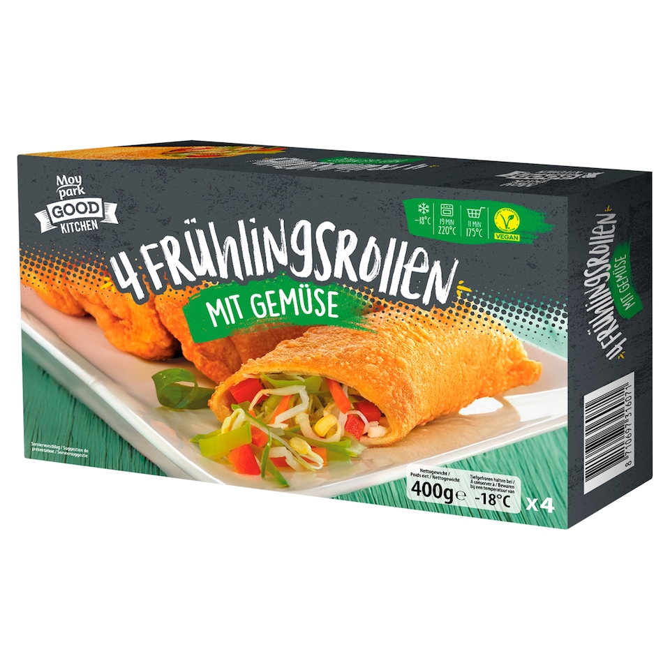 Moy Park gyorsfagyasztott, előfőzött vegetáriánus tavaszi tekercs zöldségekkel 4 db 400 g