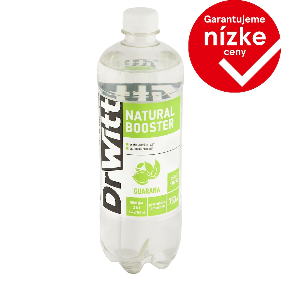 DrWitt Natural Booster Guarana príchuť hrozno 750 ml