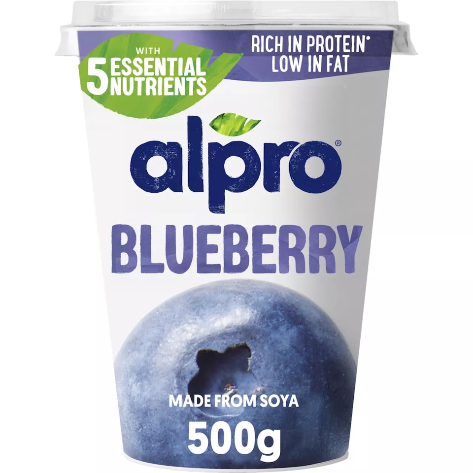 image 1 of Alpro Blueberry Dairy Free Soya Yoghurt Alternative 500g