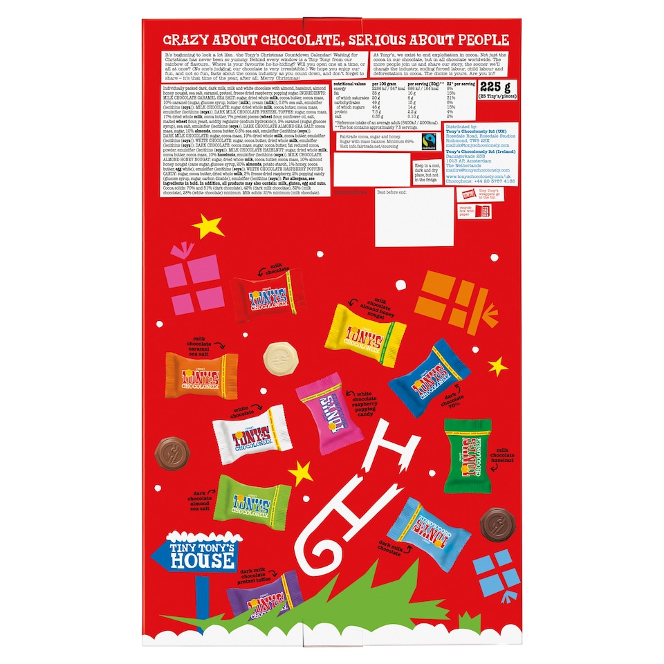 image 1 of T's/Choclnly Big Tiny Advent Calendar 225G