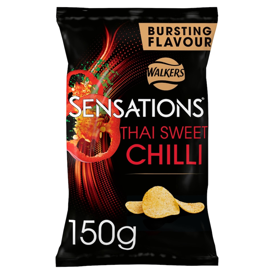 Walkers Sensations Thai Sweet Chilli Sharing Bag Crisps 150g Tesco