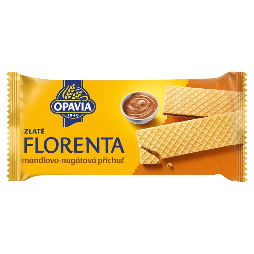 Opavia oplatky Zlaté Florenta mandlovo-nugátová náplň 112g