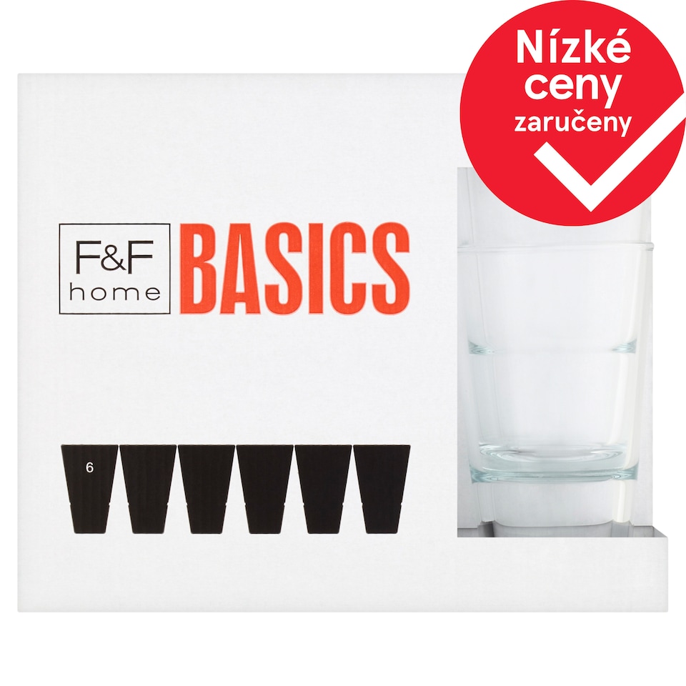 F&F Home Basics Glass 6 pcs