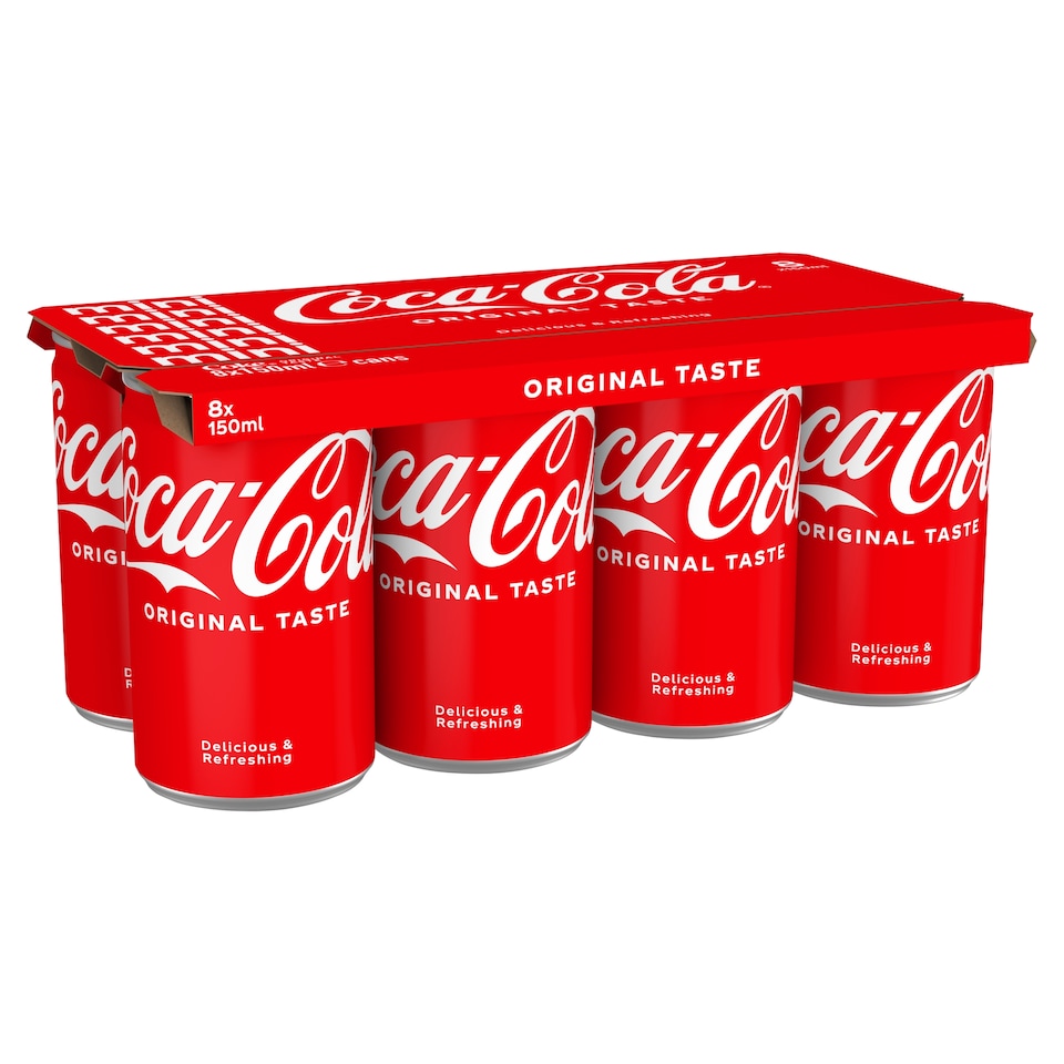 Coca-Cola Original Taste Soft Drink 8 x 150ml