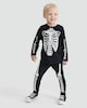 image 1 of F&F Boys Halloween Skeleton Print Top and Leggings Set in Black