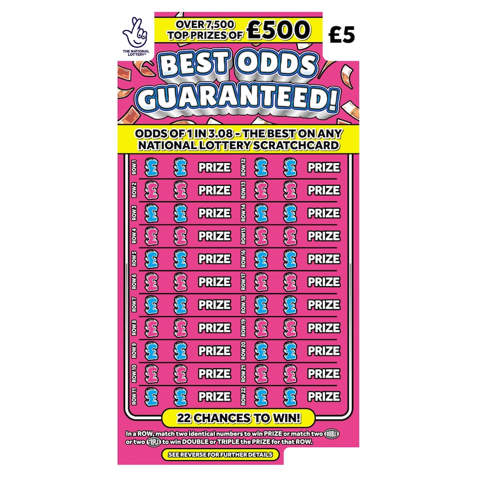 BEST ODDS GUARANTEED SCRATCHCARD