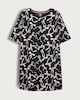 image 4 of F&F Pure Cotton Bow Print Short Sleeved Nightdress in Black