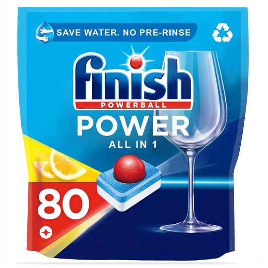 Finish All In One Max Lemon 80 Dishwasher Tablets Tesco Groceries