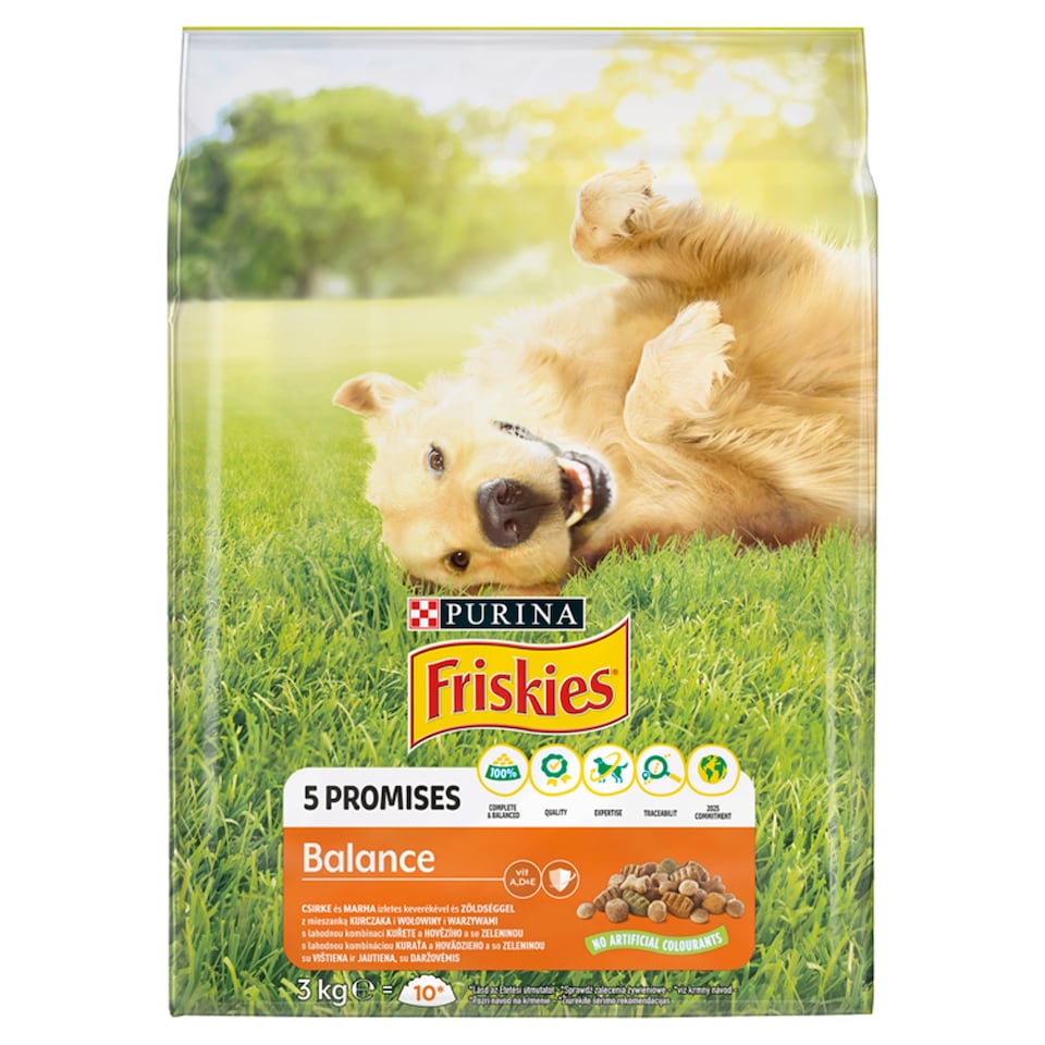 image 1 of Purina Friskies Balance Dry Dog Food with Chicken and Vegetables 3 kg
