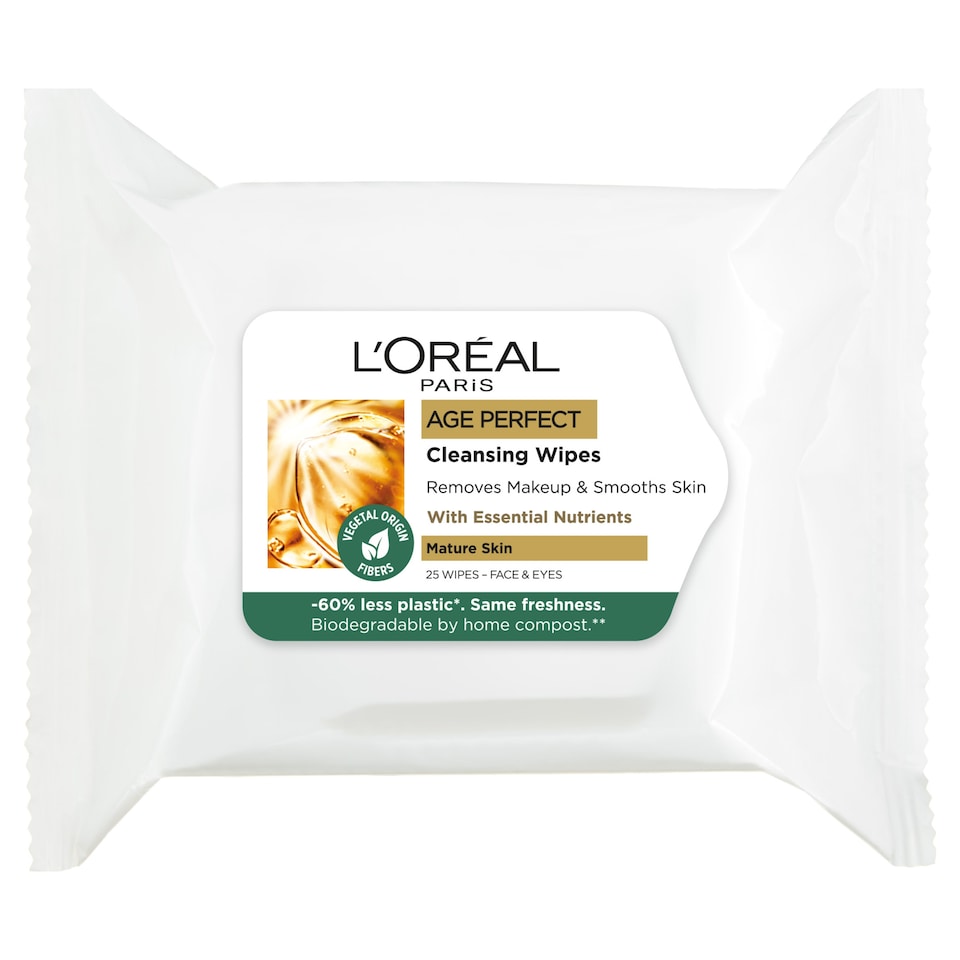 image 1 of L'oreal Paris Age Perfect Cleansing Wipes 25