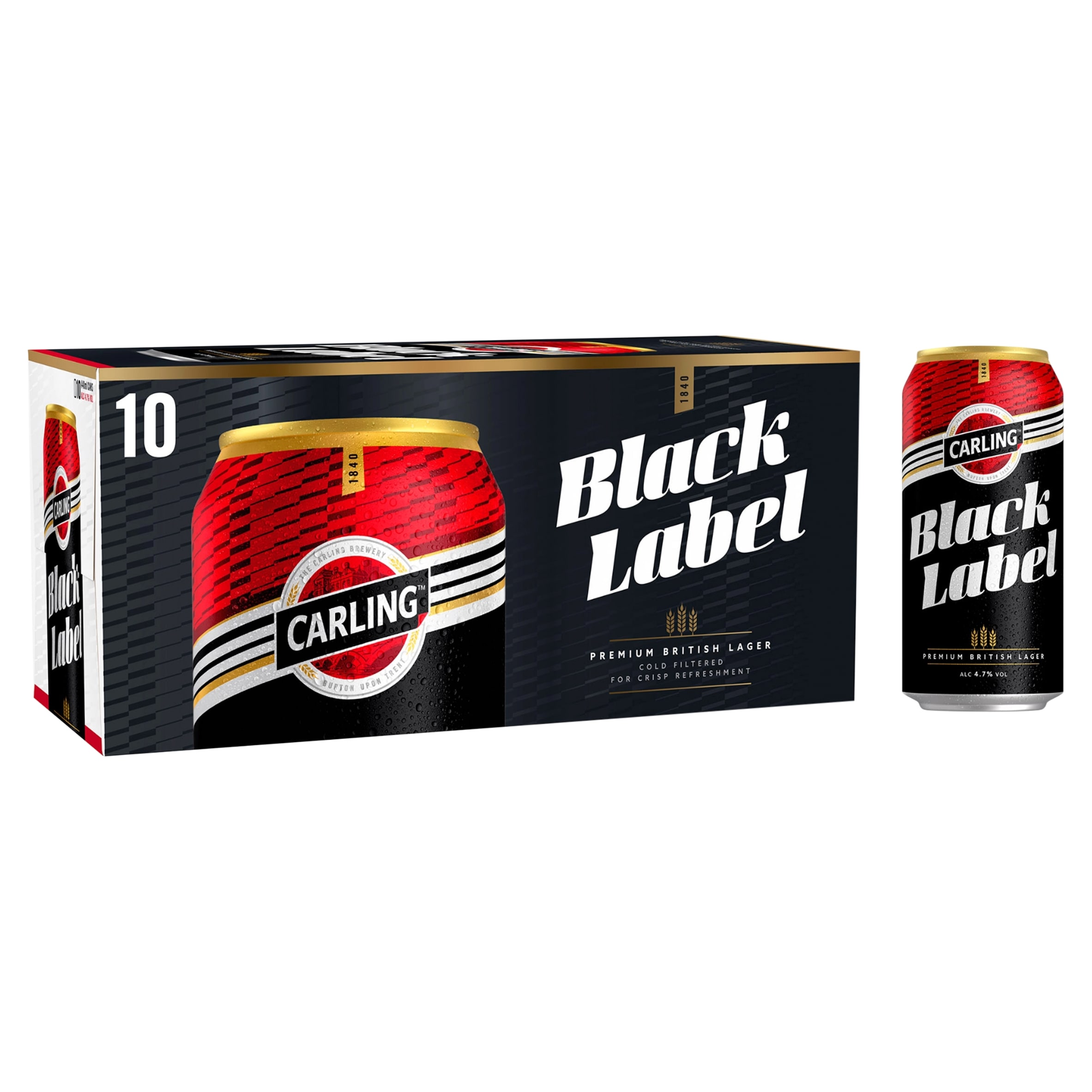 Carling Black Label Premium British Lager 10 x 440ml