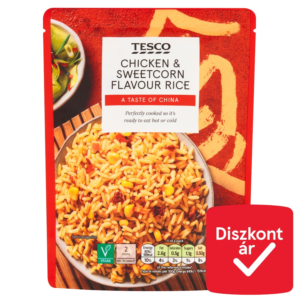 Tesco Chicken & Sweetcorn Flavour Rice 250 g