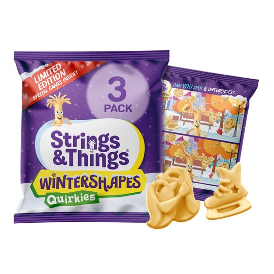 Strings & Things Cheese Shapes Randoms 3 X22.5G Tesco Groceries